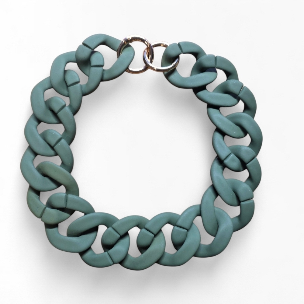 Green Matte Chunky Bag Chain